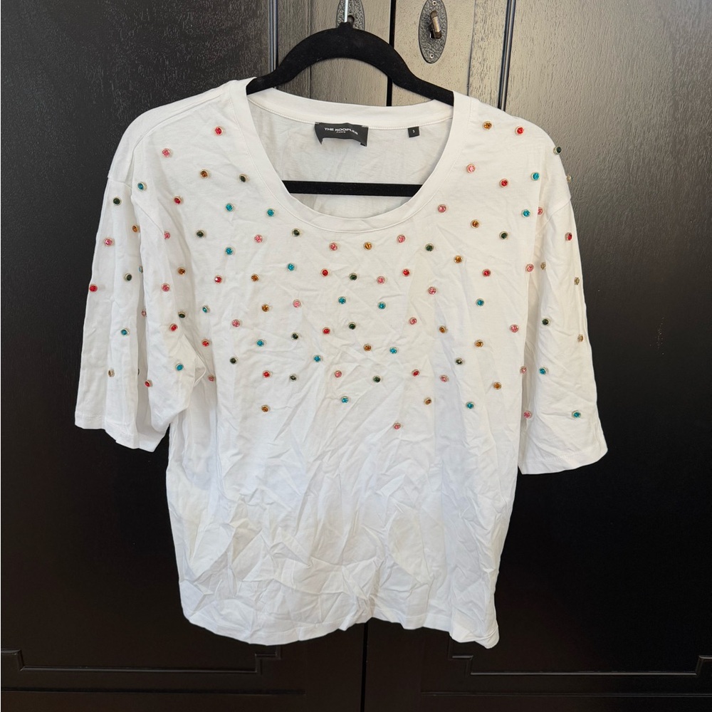 White Polka Dot Top